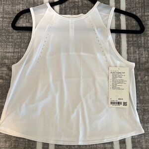 Lululemon sculpt cropped tank. White. Size 4.